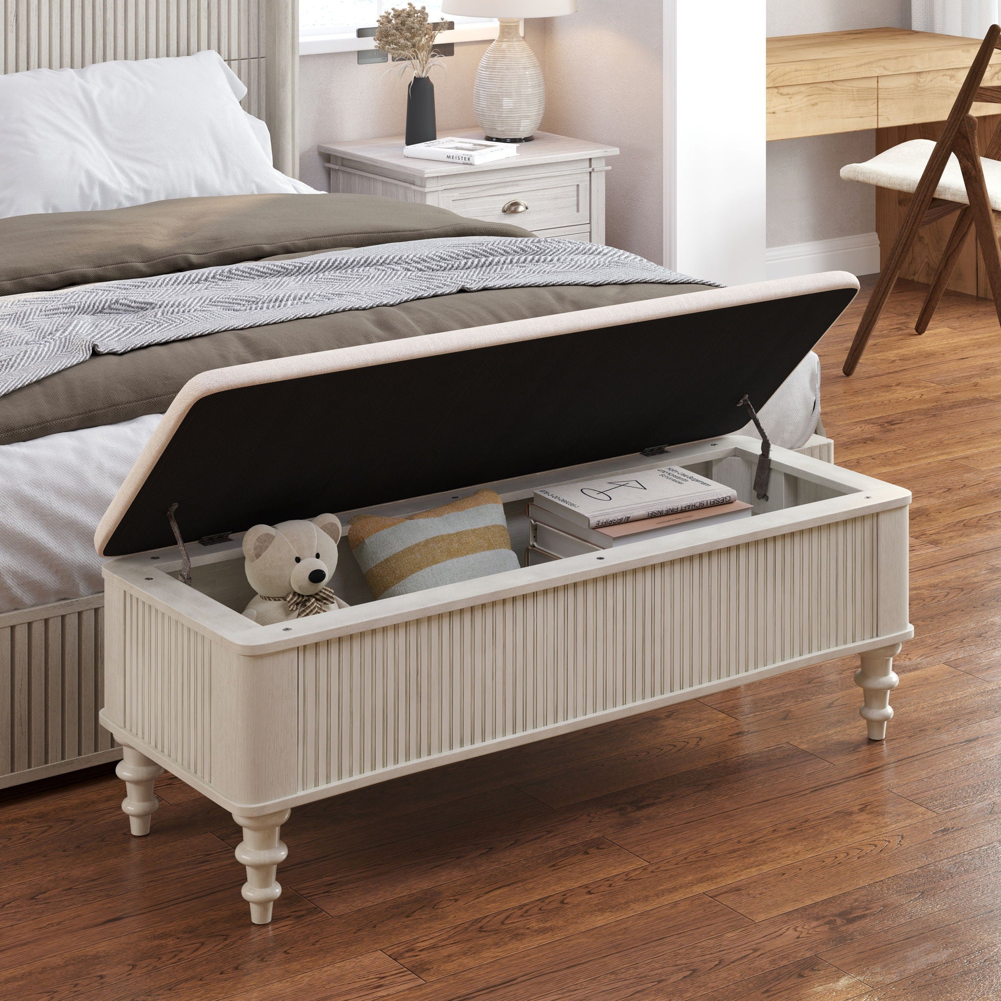 Multi Functional Storage Ottoman Bench by HouseOfZazla