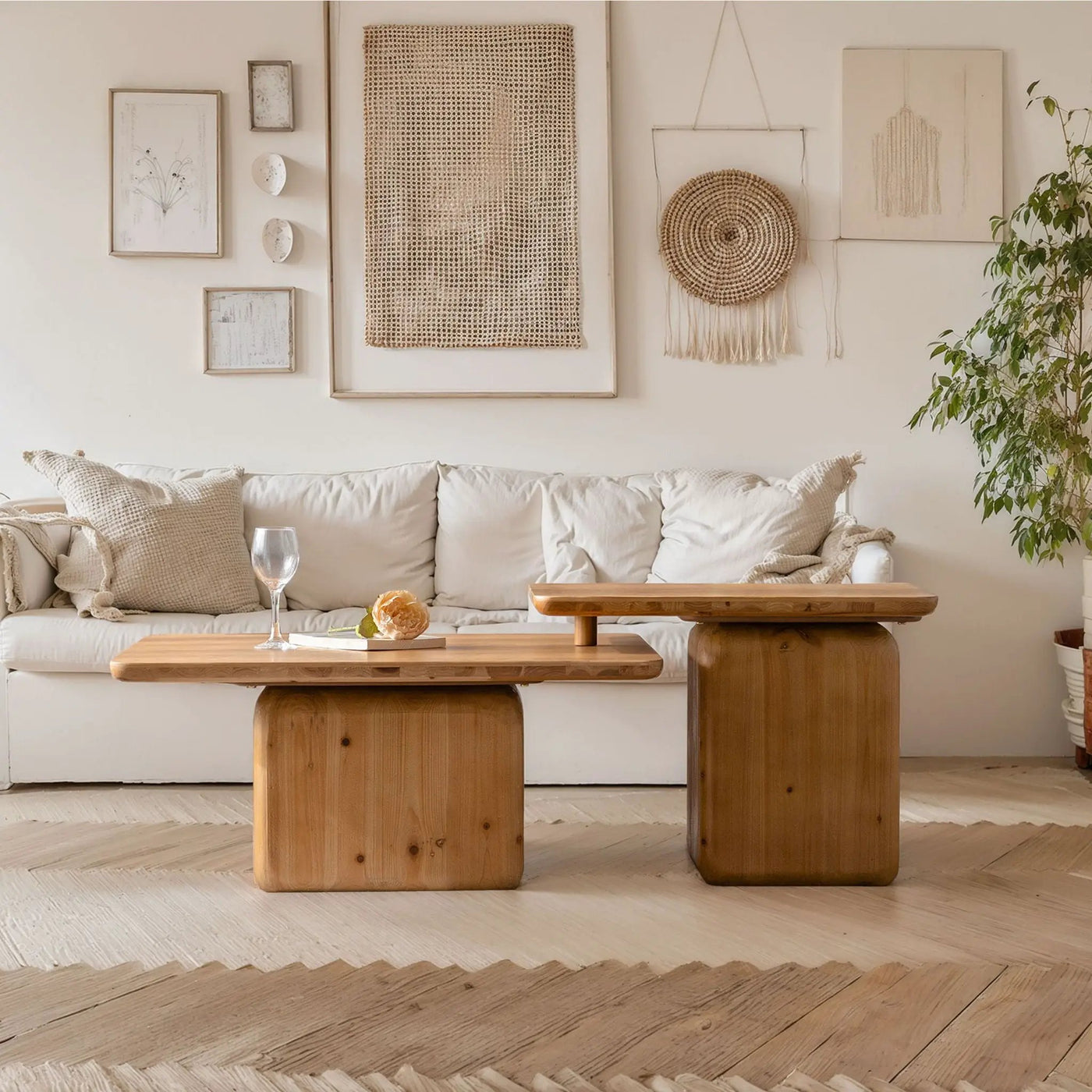 Square Coffee Table Set (Set of 2) by HouseOfZazla