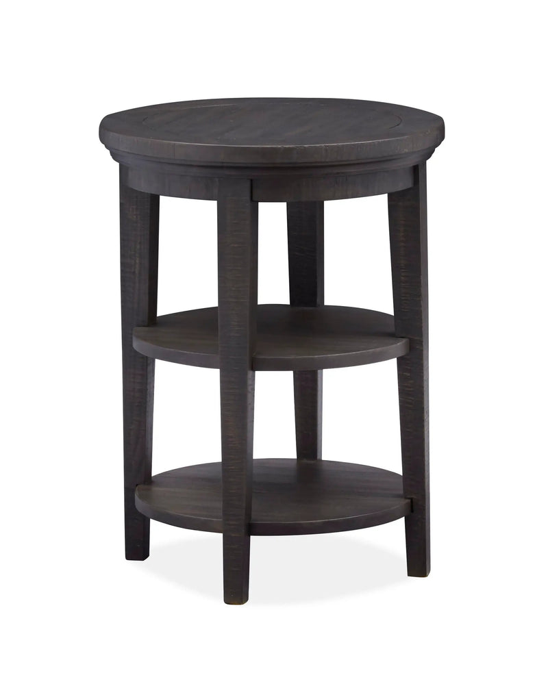 Westley Falls - Round Accent End Table - Graphite by Unique Piece Furniture