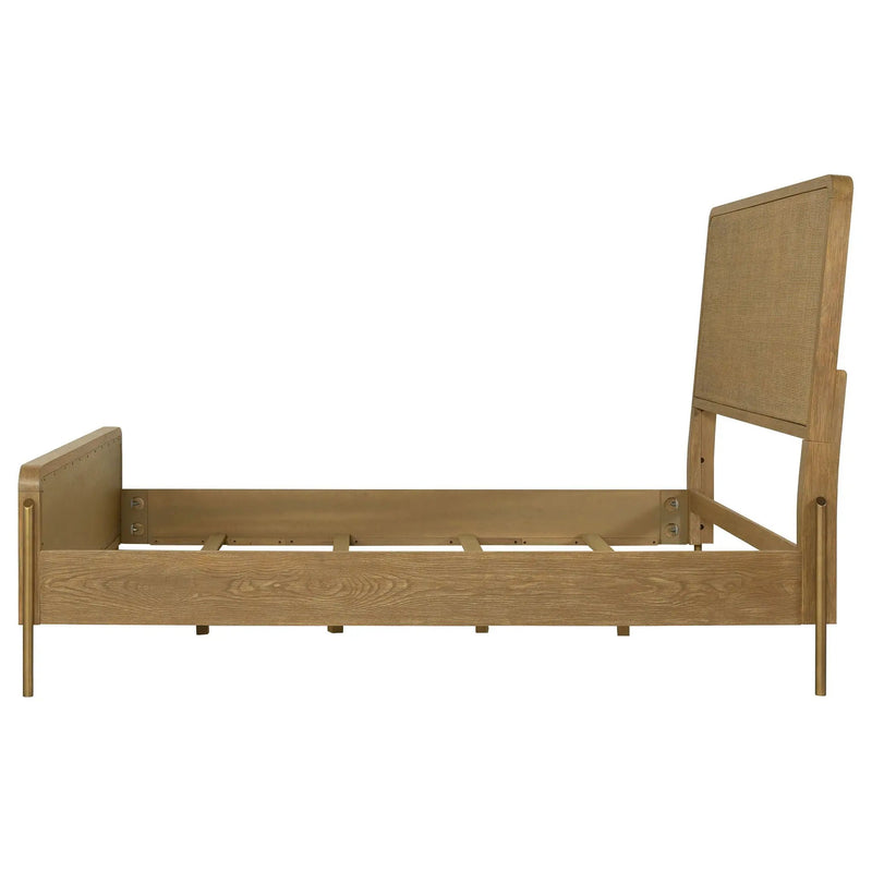 Arini Rattan California King Panel Bed Sand Wash and Natural by Unique Piece Furniture
