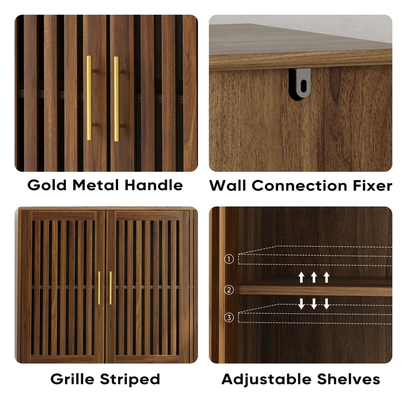 Grille Striped Sideboard Buffet Cabinet With Storage by Unique Piece Furniture