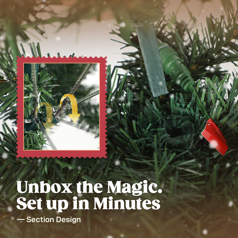 Prelit Whimsical Christmas Tree with 100 LED Lights - 5 ft, Slim PVC, photo 2 of 10