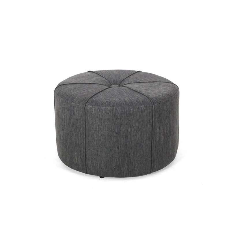 Contemporary Ottoman With Tonal Piping And Button Tuft Design by HouseOfZazla