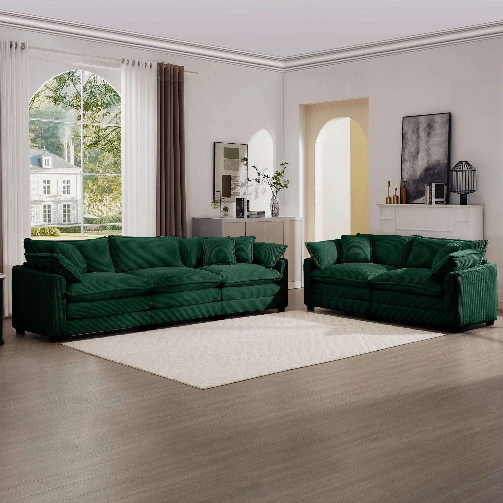 Elegant Oversized Sectional Sofa Set With Deep Seats And Flexible Layout by Unique Piece Furniture