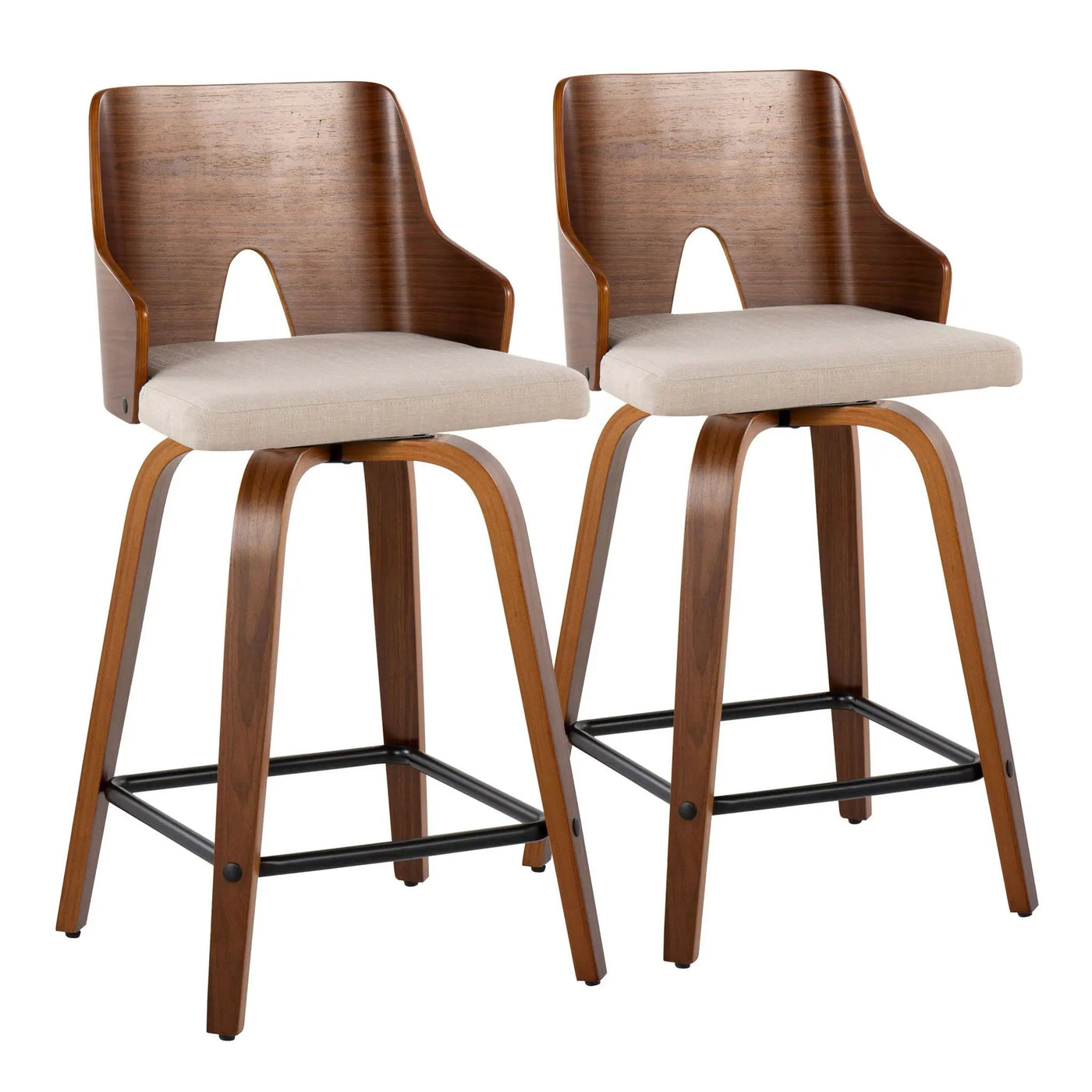 Ariana - Mid Century Modern Counter Stool (Set of 2) by HouseOfZazla