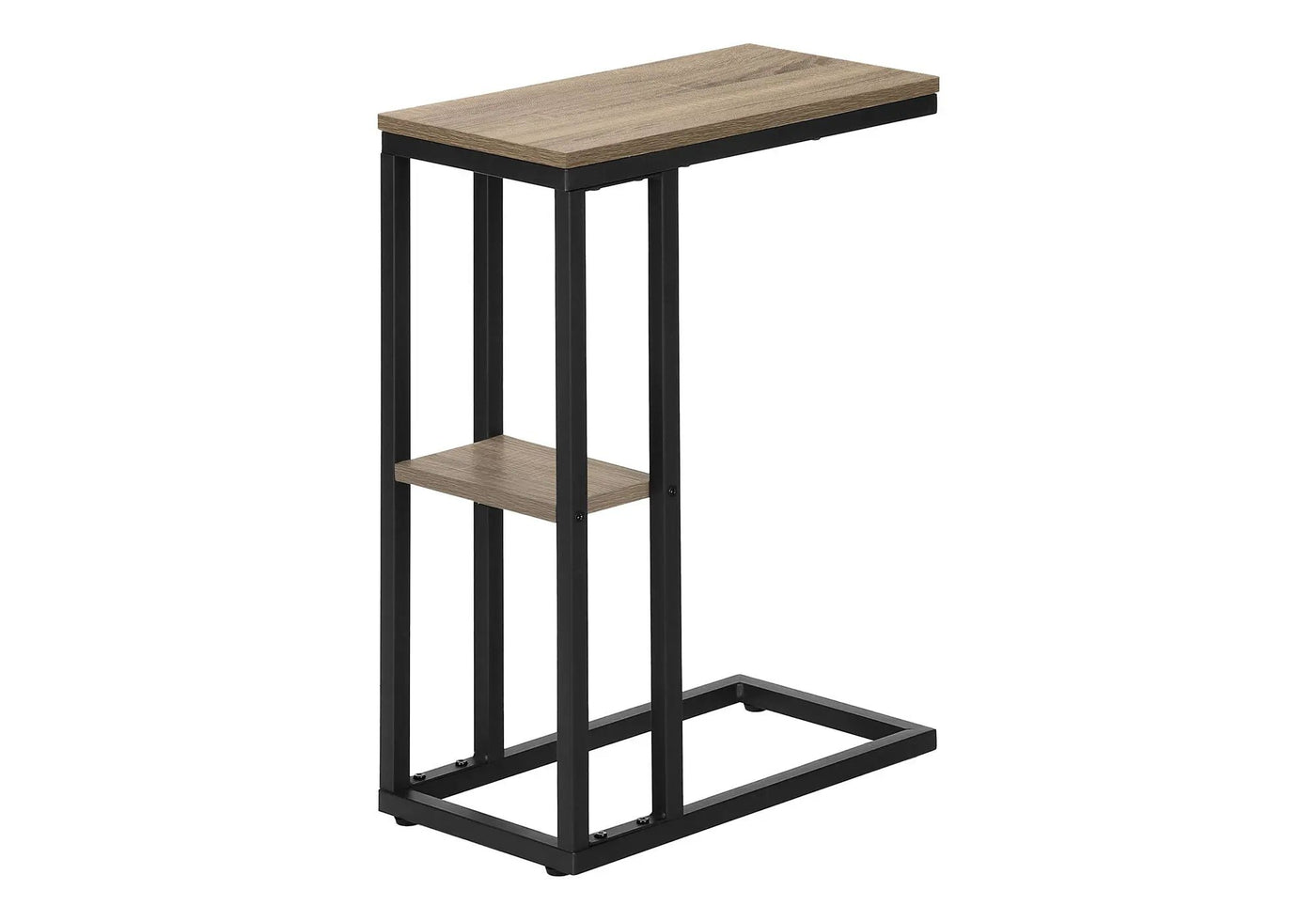 Accent Table, C-Shaped, Marble Look Contemporary & Modern Convenient Design by HouseOfZazla