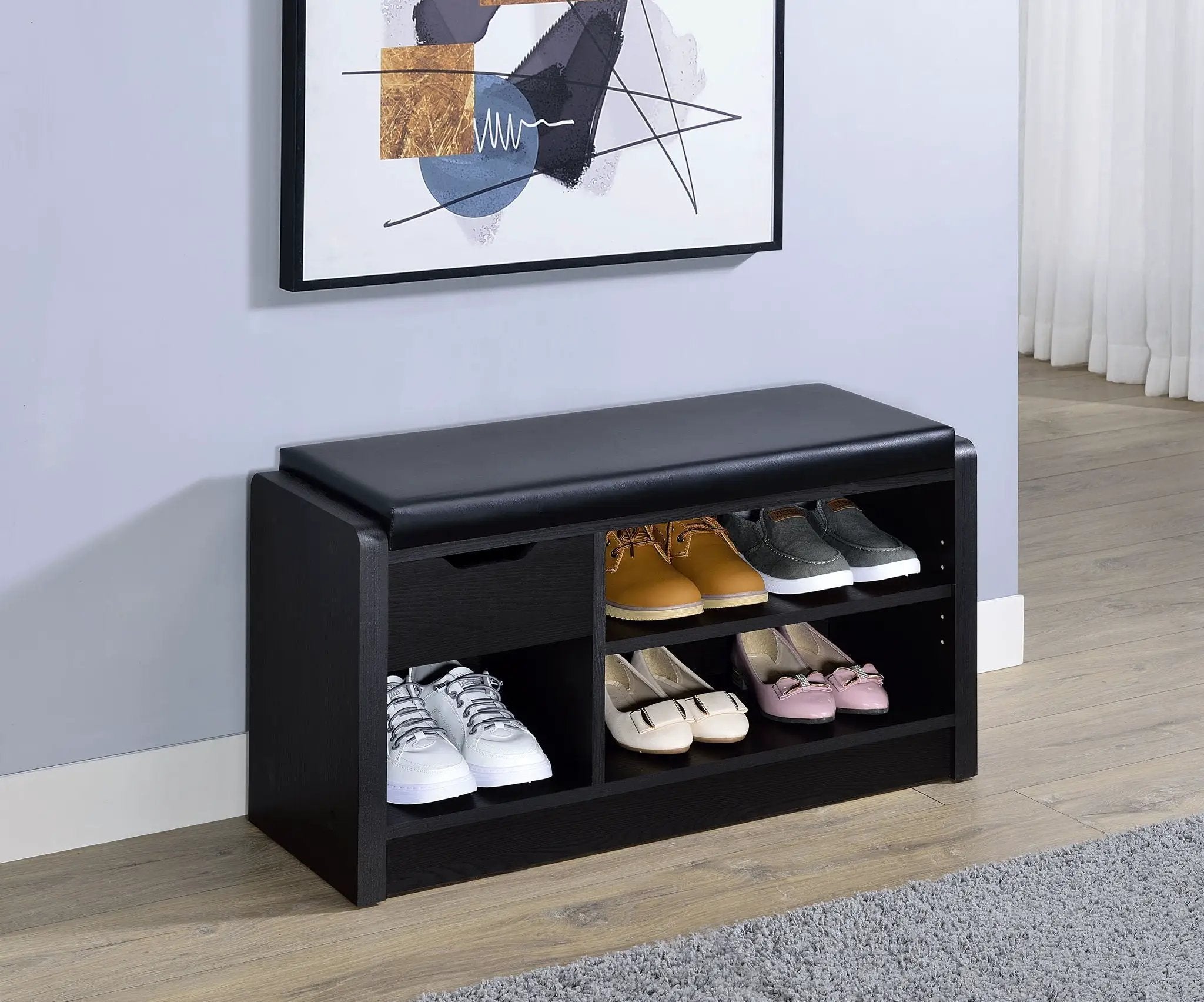 Arrington Storage Bench Black by Unique Piece Furniture