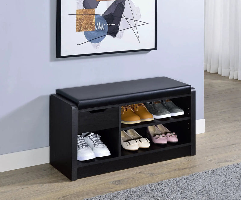 Arrington Storage Bench Black by Unique Piece Furniture