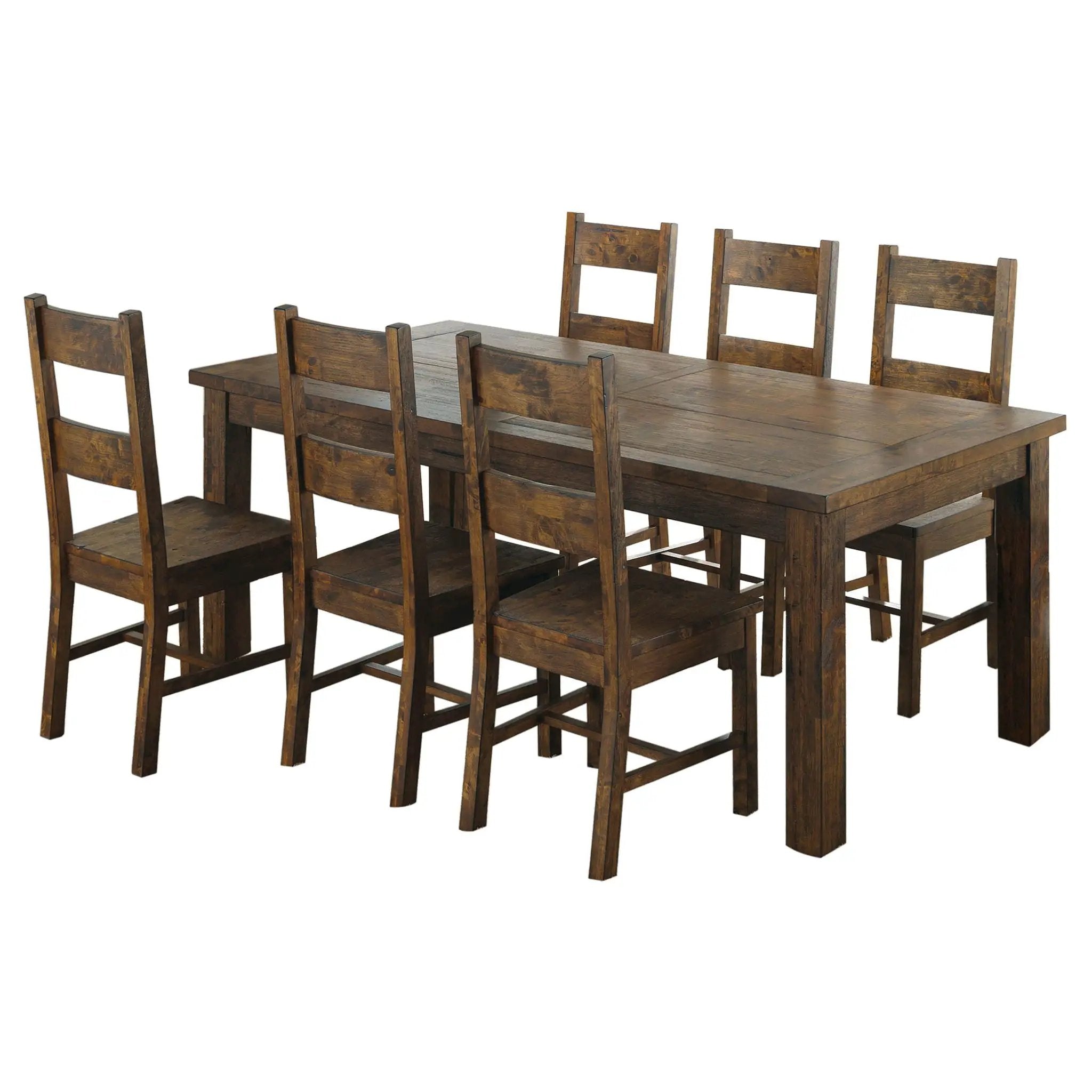Coleman 7-piece Rectangular Dining Set Rustic Golden Brown by Unique Piece Furniture