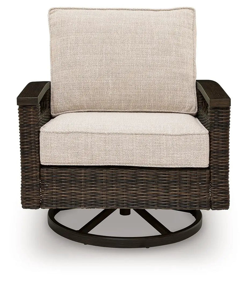 Monterey Point - Swivel Lounge Chair (Set of 2) - Dark Brown by Unique Piece Furniture