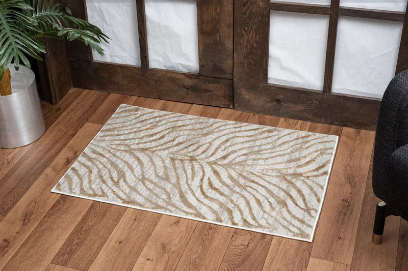 Elegance - 5'3" X 7'3" Area Rug - Gold by HouseOfZazla