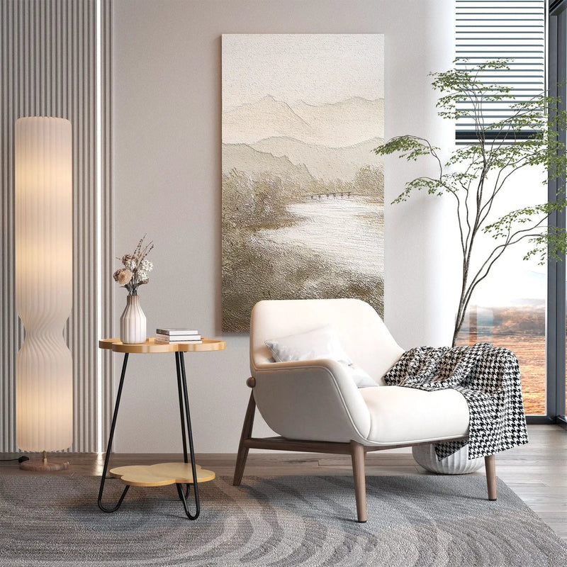 Petal Shape Accent Side Table - Acacia Wood by HouseOfZazla