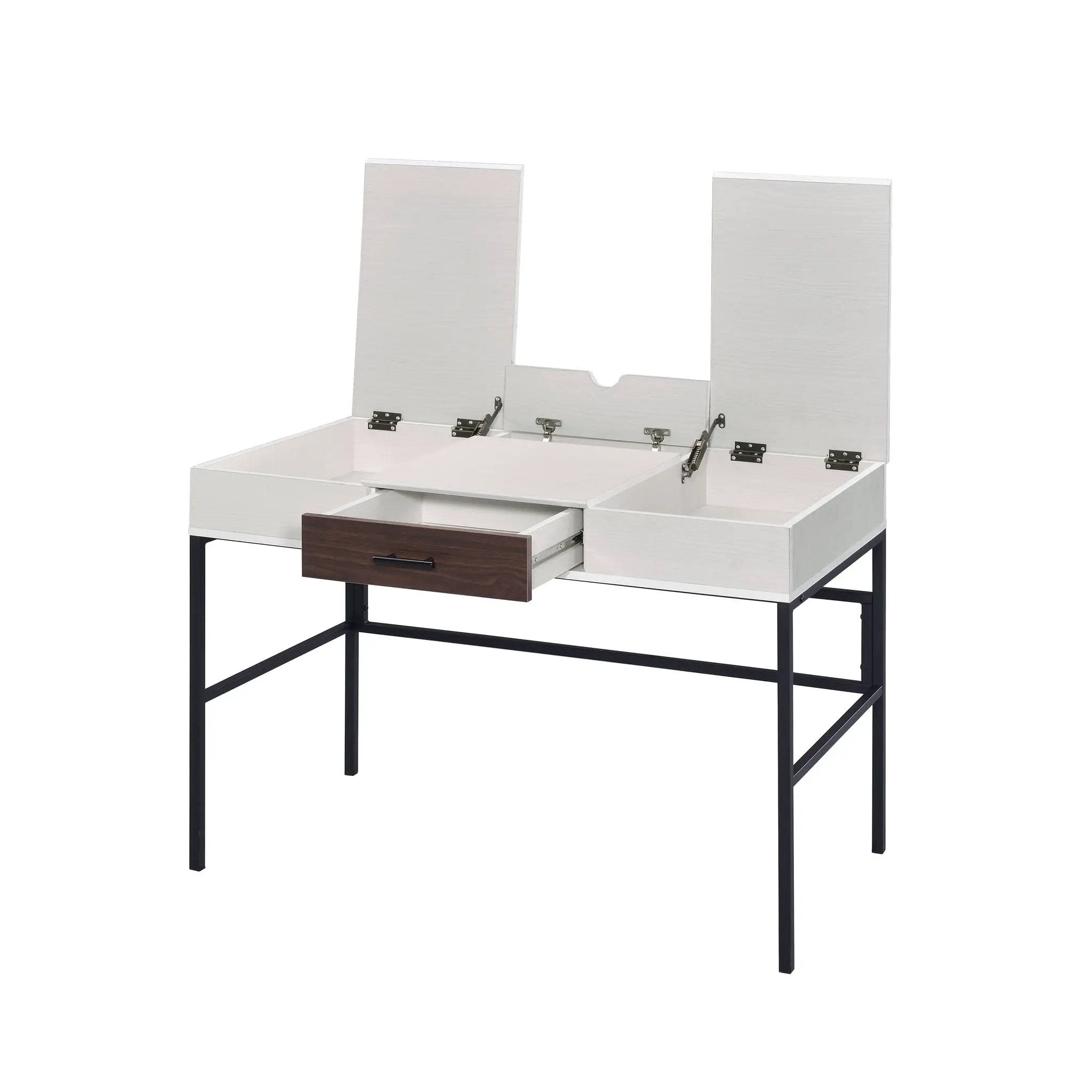 Verster - Writing Desk With USB - Black / Natural by HouseOfZazla