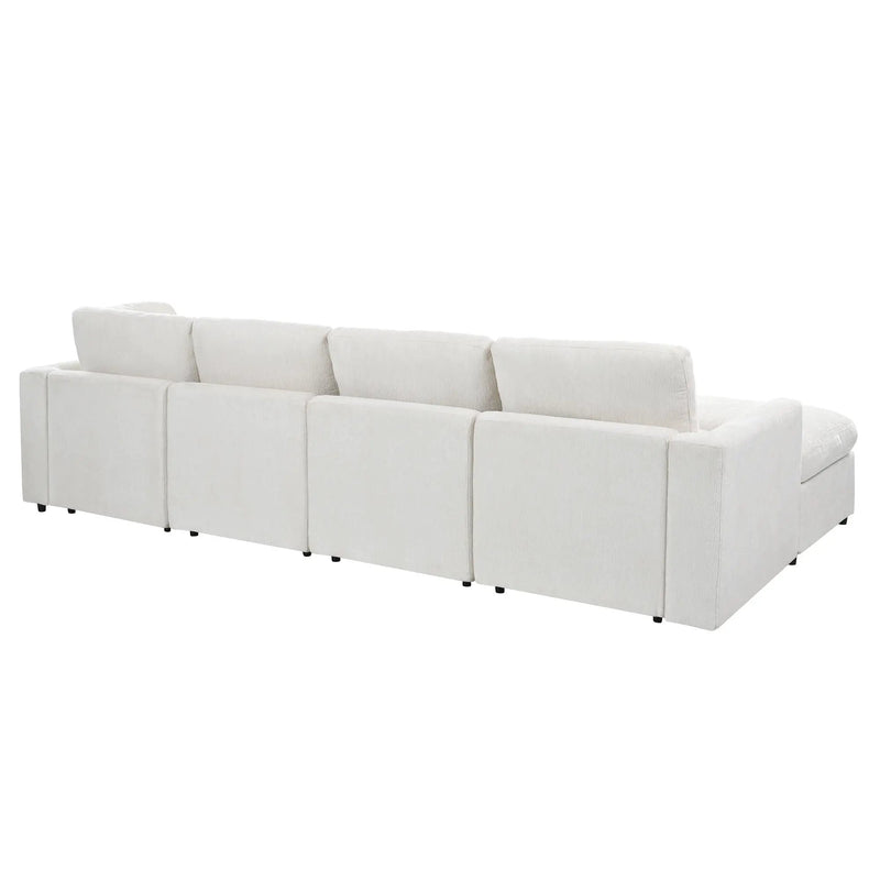 U-Style 130.3" 6-Seater Modular Sectional Sofa by HouseOfZazla