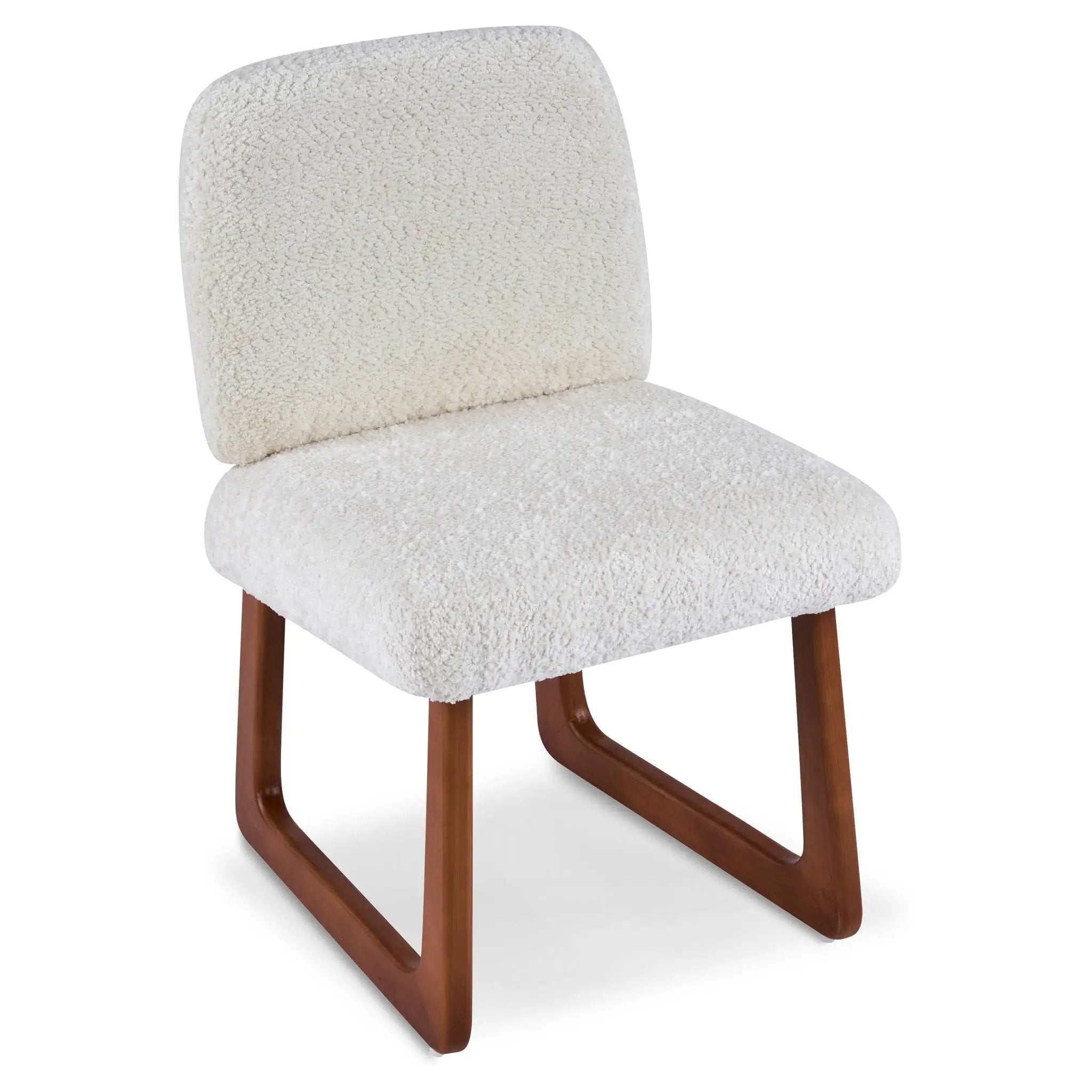 Dining Chair With Curved Legs (Set of 2) - Beige / Brown by HouseOfZazla