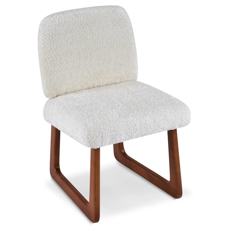 Dining Chair With Curved Legs (Set of 2) - Beige / Brown by HouseOfZazla