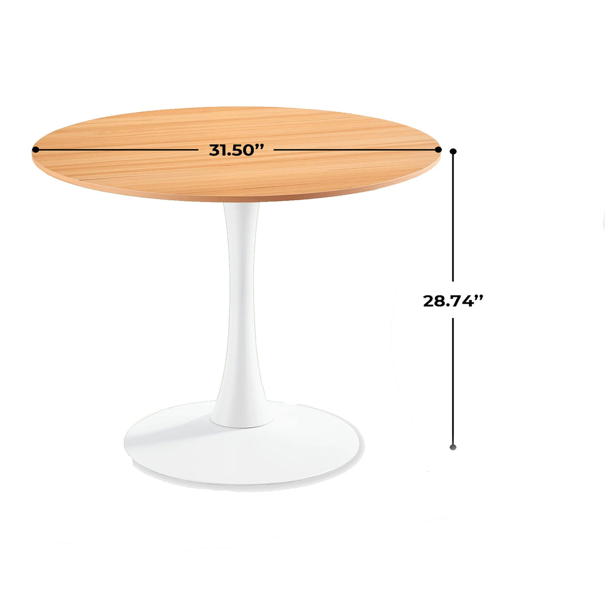 Mid-Century Tulip Dining Table with Round Top and Pedestal Base - Multiple Colors, photo 20 of 20