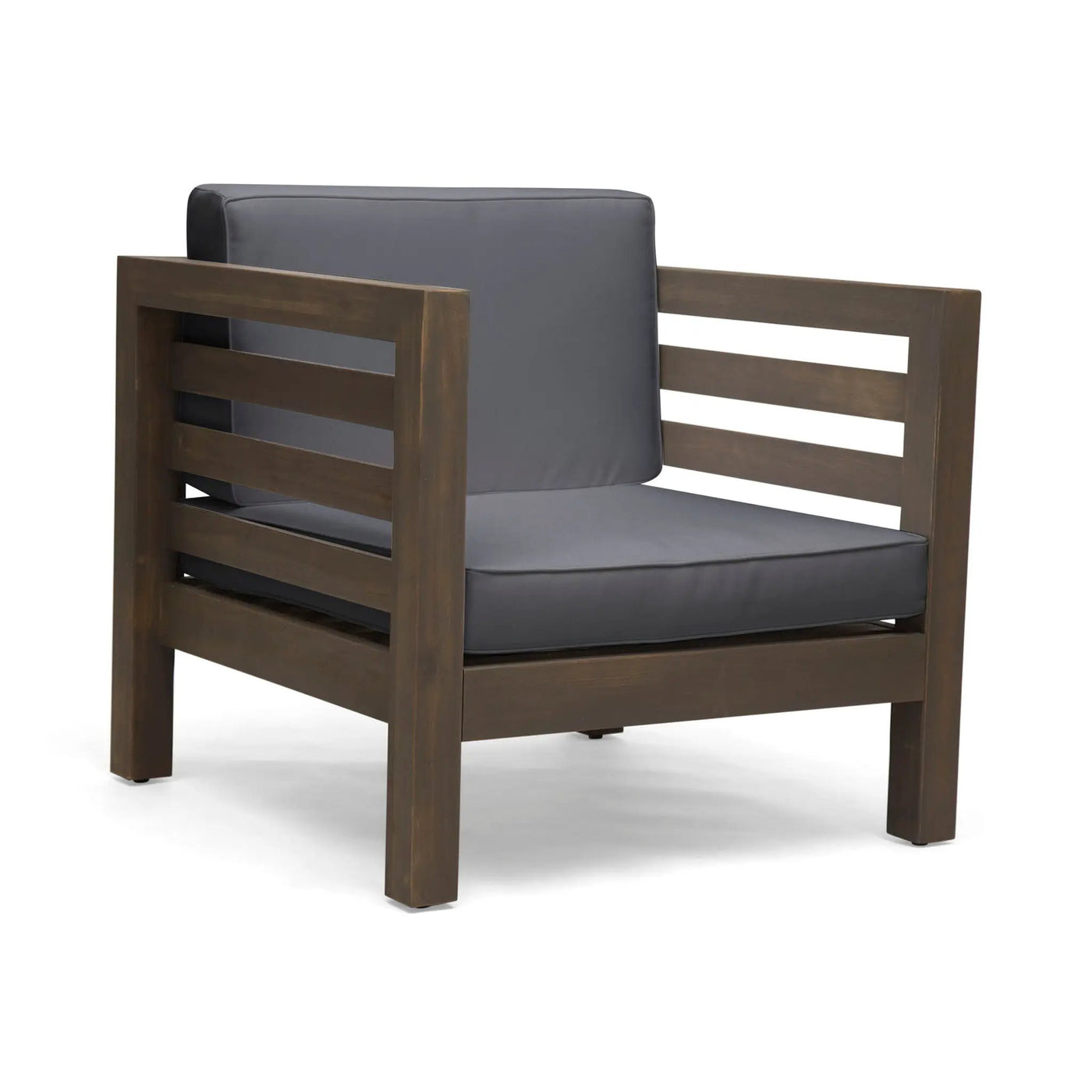 Outdoor Acacia Wood Patio Chair With Fabric Cushion by HouseOfZazla
