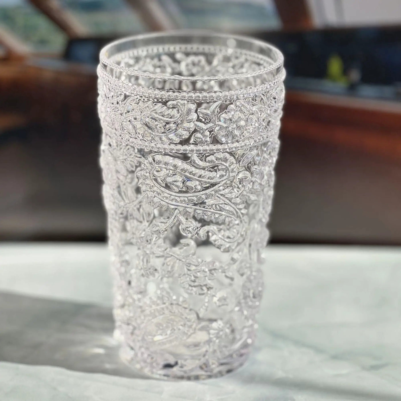Paisley Style Acrylic Hi Ball Glasses (Set of 4) by HouseOfZazla