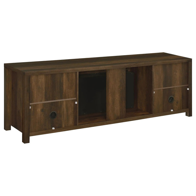 Enfield 71-inch TV Stand Fireplace Media Console Dark Pine by Unique Piece Furniture