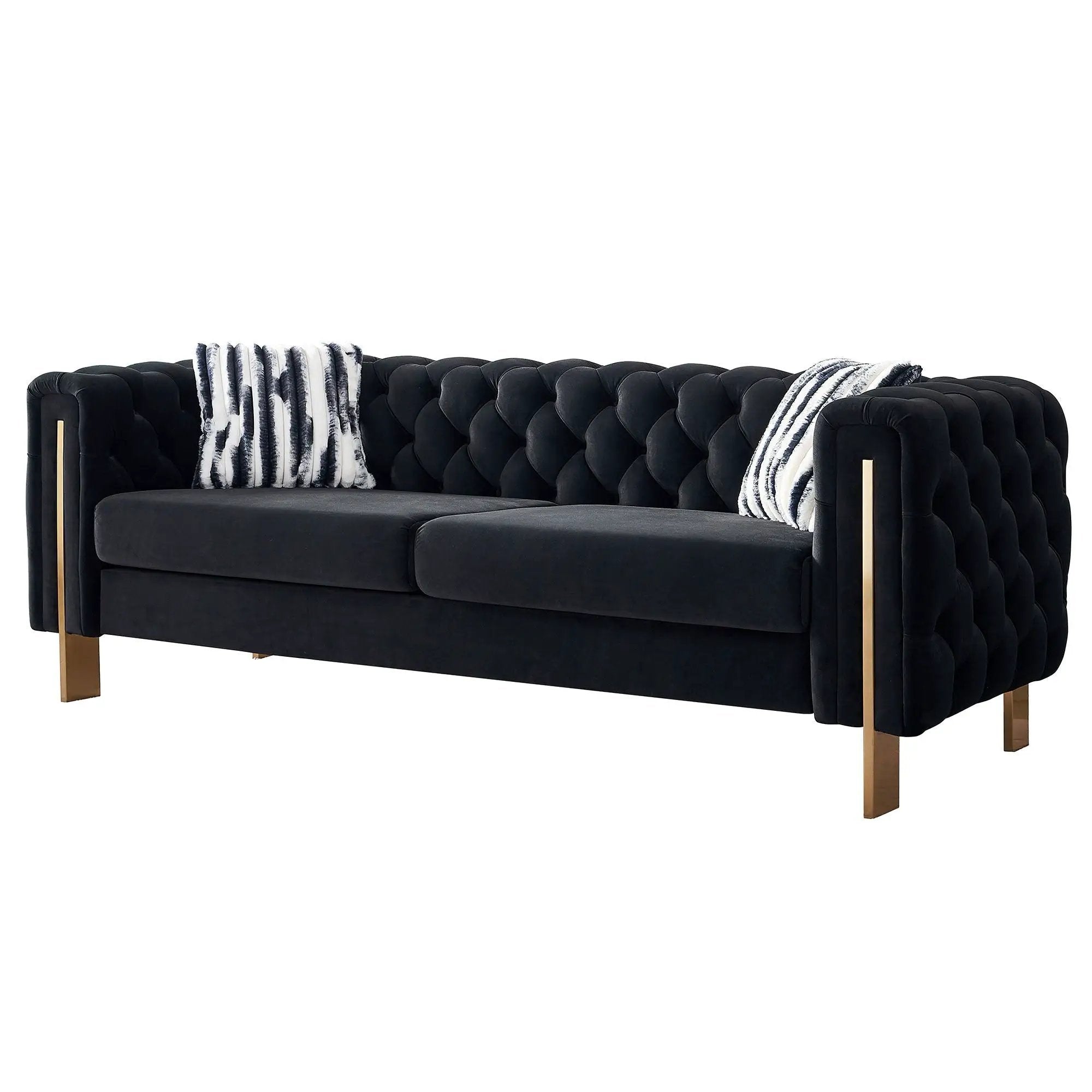 Chesterfield - Modern Tufted Living Room Sofa, 84.25''W Couch by Unique Piece Furniture