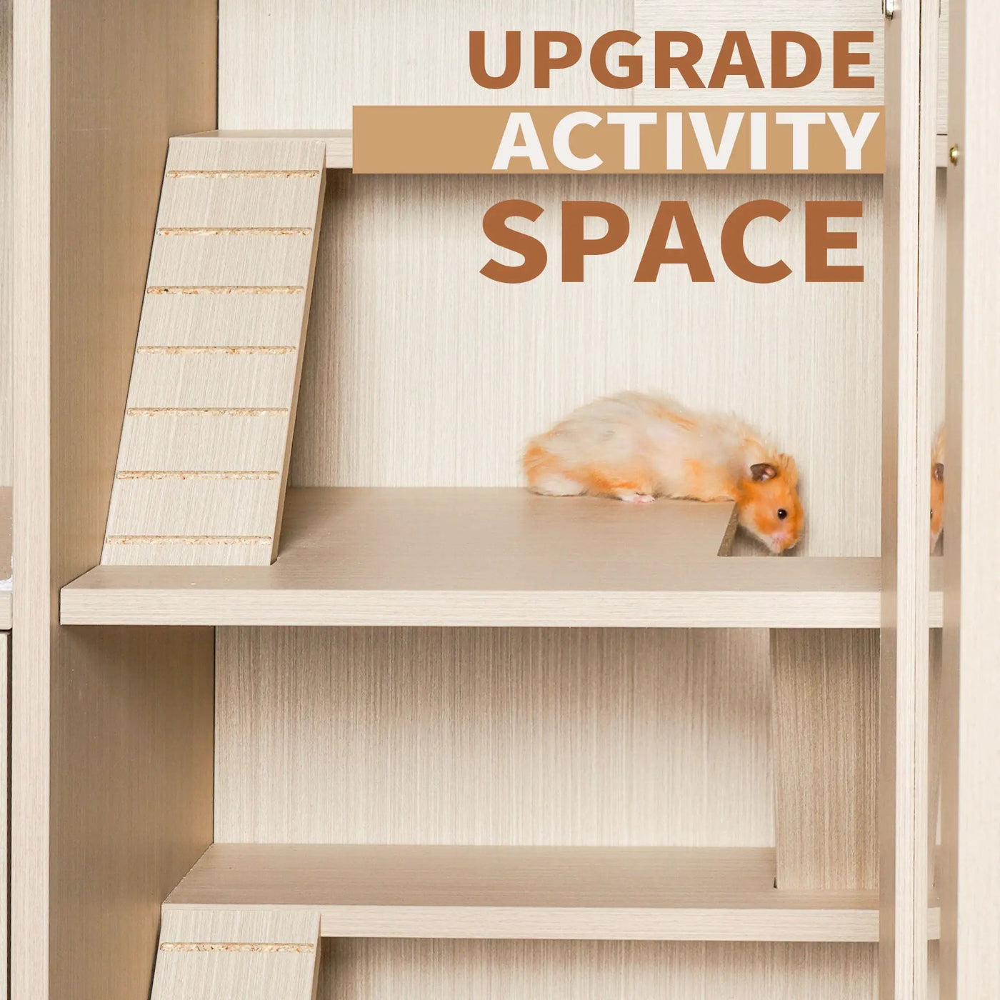 4 Tier Hamster Cage With Acrylic Windows And Storage Cabinet by HouseOfZazla