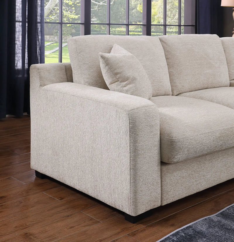 Celine - Fabric Corner Sectional Sofa With Right-Facing Chaise, Cupholders, And Charging Ports by HouseOfZazla