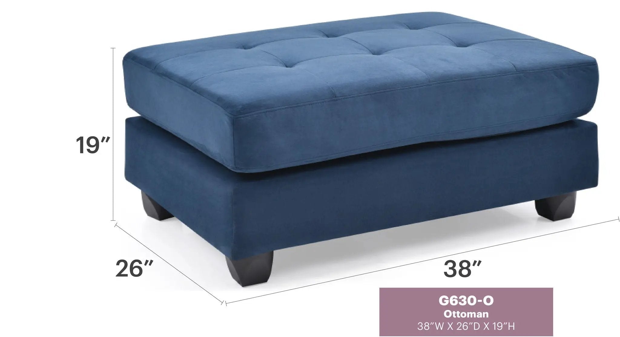 Chic Contemporary Ottoman by Unique Piece Furniture