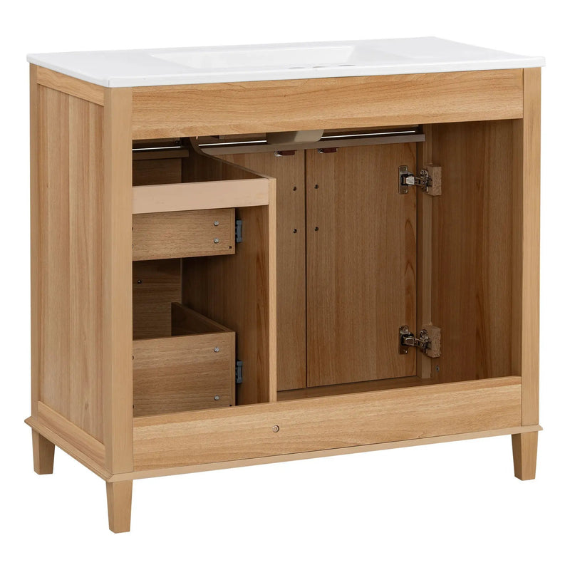 Bathroom Vanity With Sink, Soft Close Doors & Drawers - Wood by HouseOfZazla