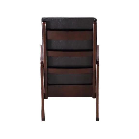 Raina - Rocking Chair - Dark Brown Synthetic Leather & Espresso by Unique Piece Furniture