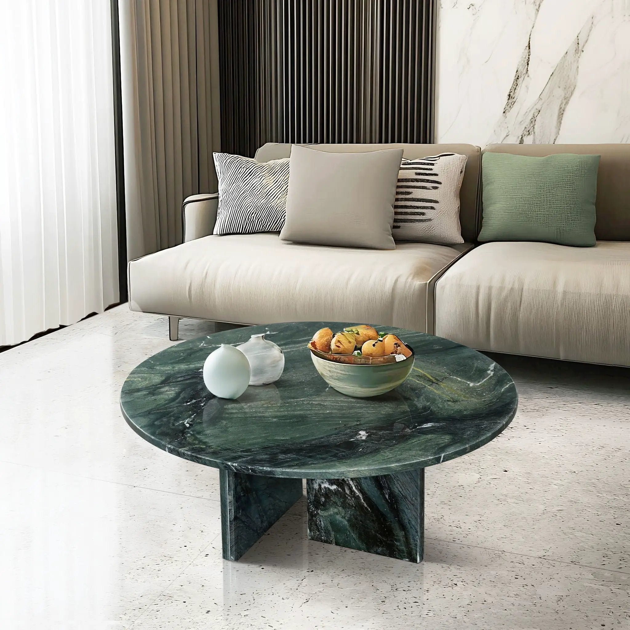 Luxury Coffee Table With Unique Veining, Unique Stone Design by Unique Piece Furniture