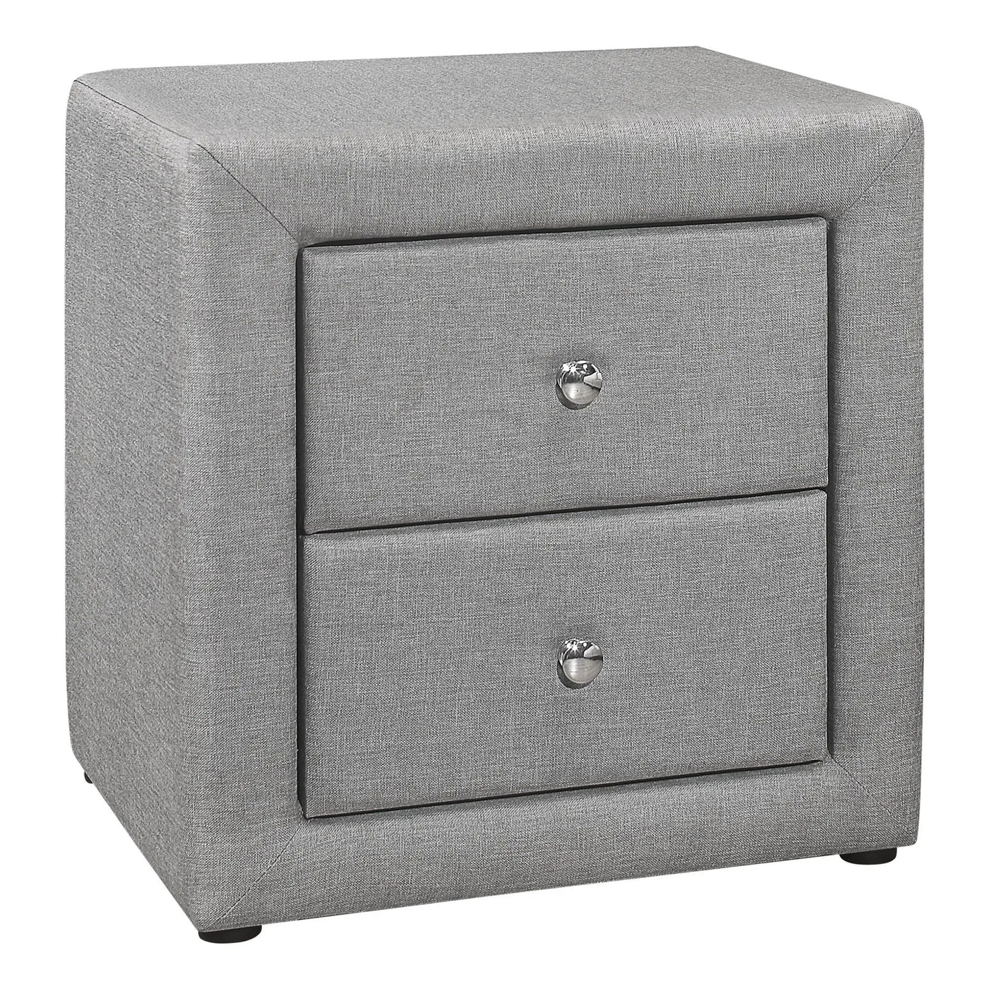Nightstand With Storage Drawer, Upholstered, Transitional by HouseOfZazla