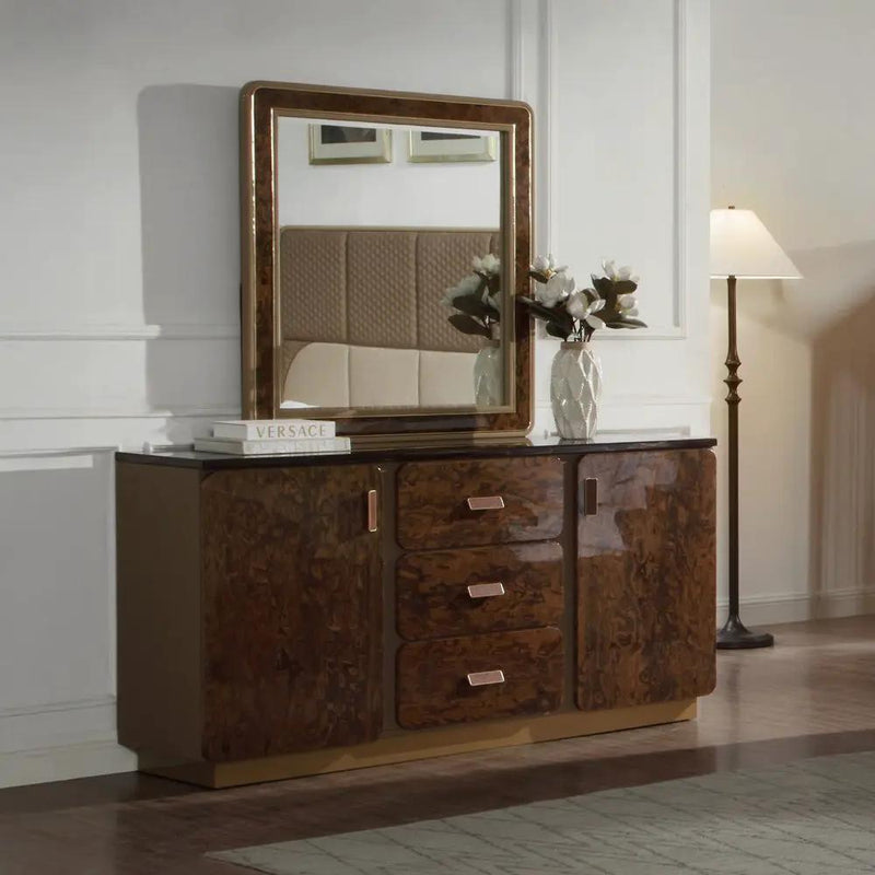 Marcelino - Mirror - Cherry Oak by Unique Piece Furniture
