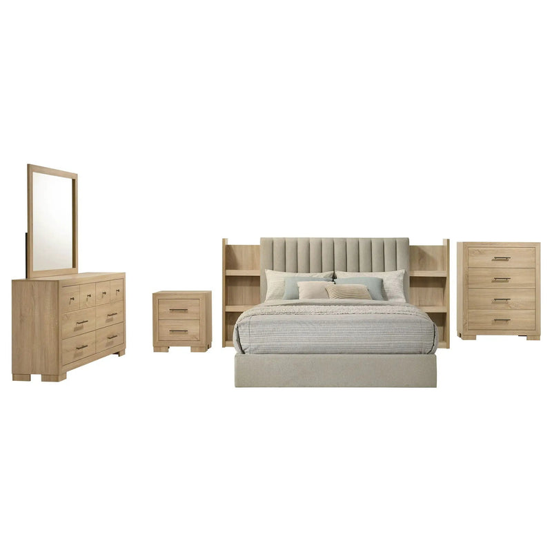 Arielle 5-piece Queen Bedroom Set Light Oak by Unique Piece Furniture