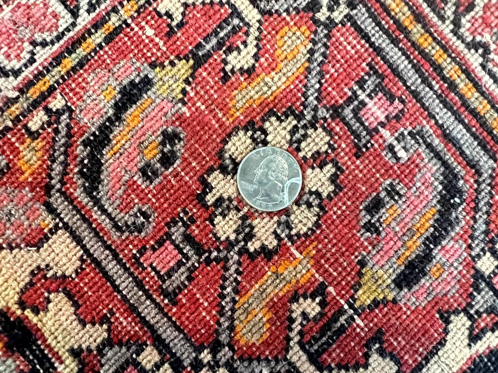 Rare Antique Persian Tabriz Rug 9x12, Red, Handmade, Wool by Jewel Rugs
