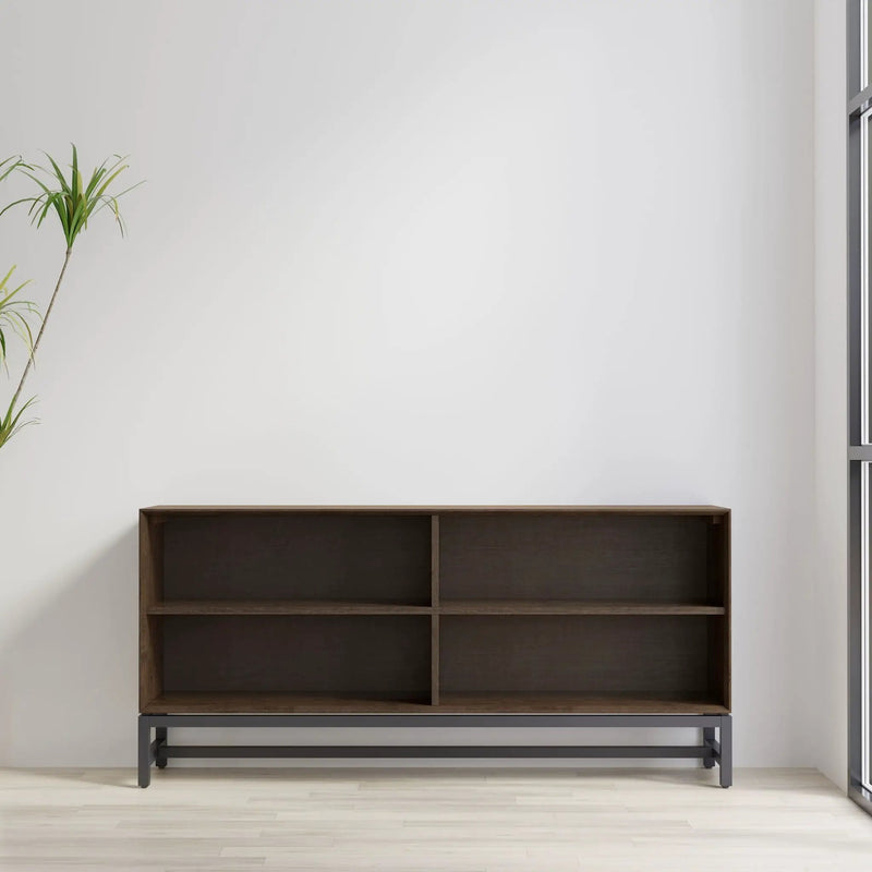 Banting - Low Wide Bookcase - Walnut Brown by HouseOfZazla