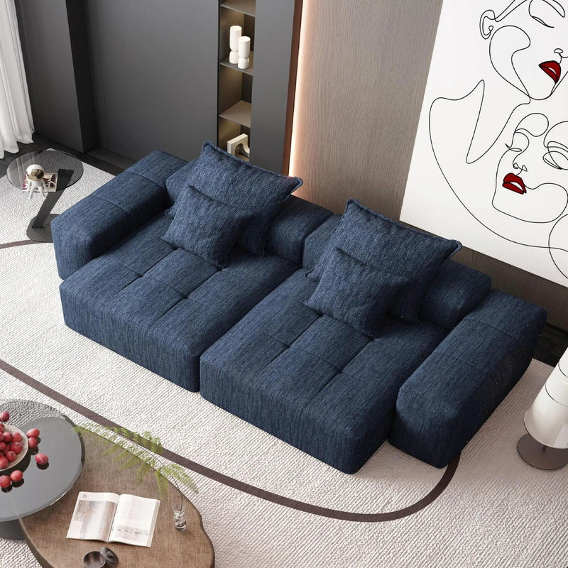 Modern Oversized DIY Combination Modular Sectional Sofa With Pillows by HouseOfZazla