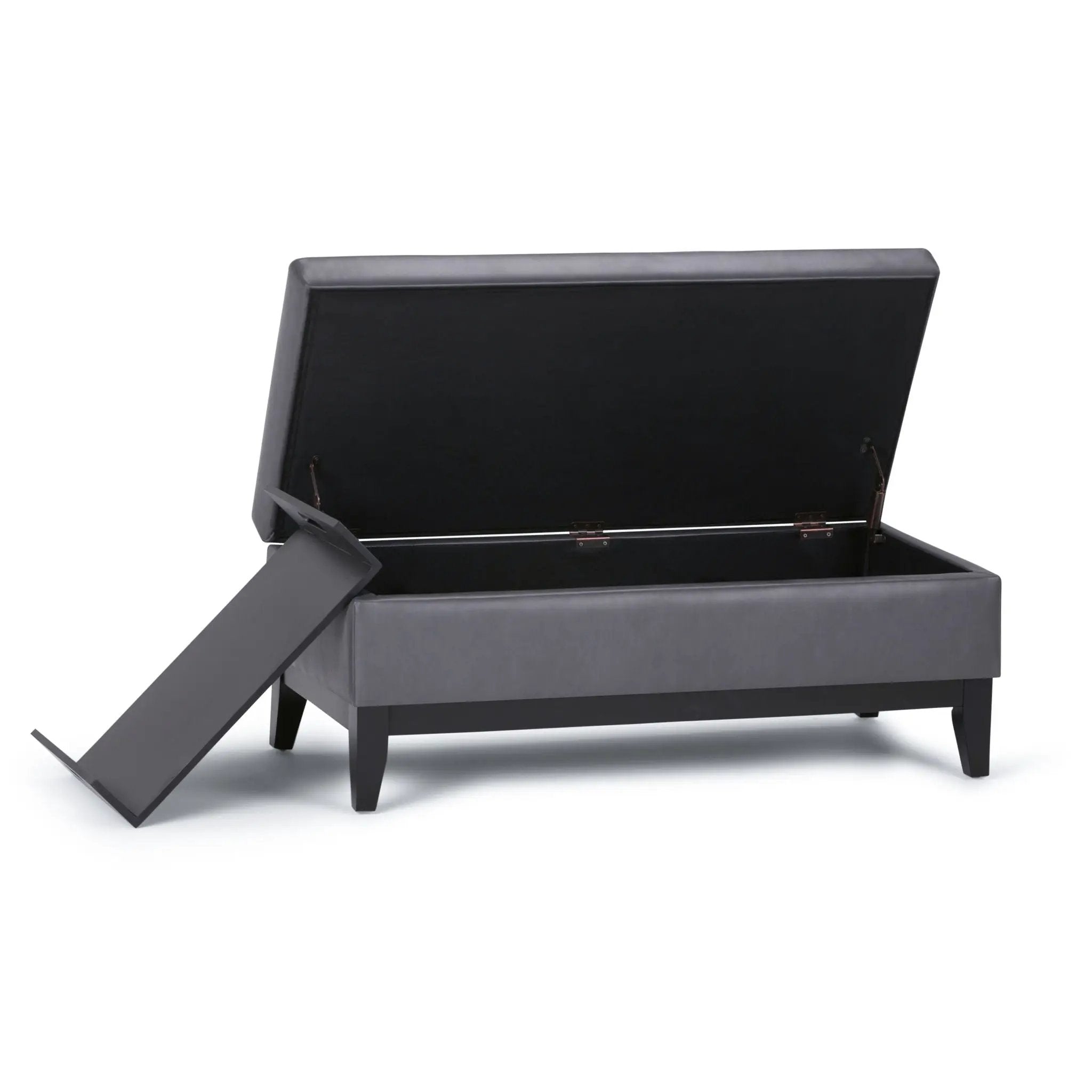 Oregon - Contemporary Storage Ottoman Bench With Tray by HouseOfZazla