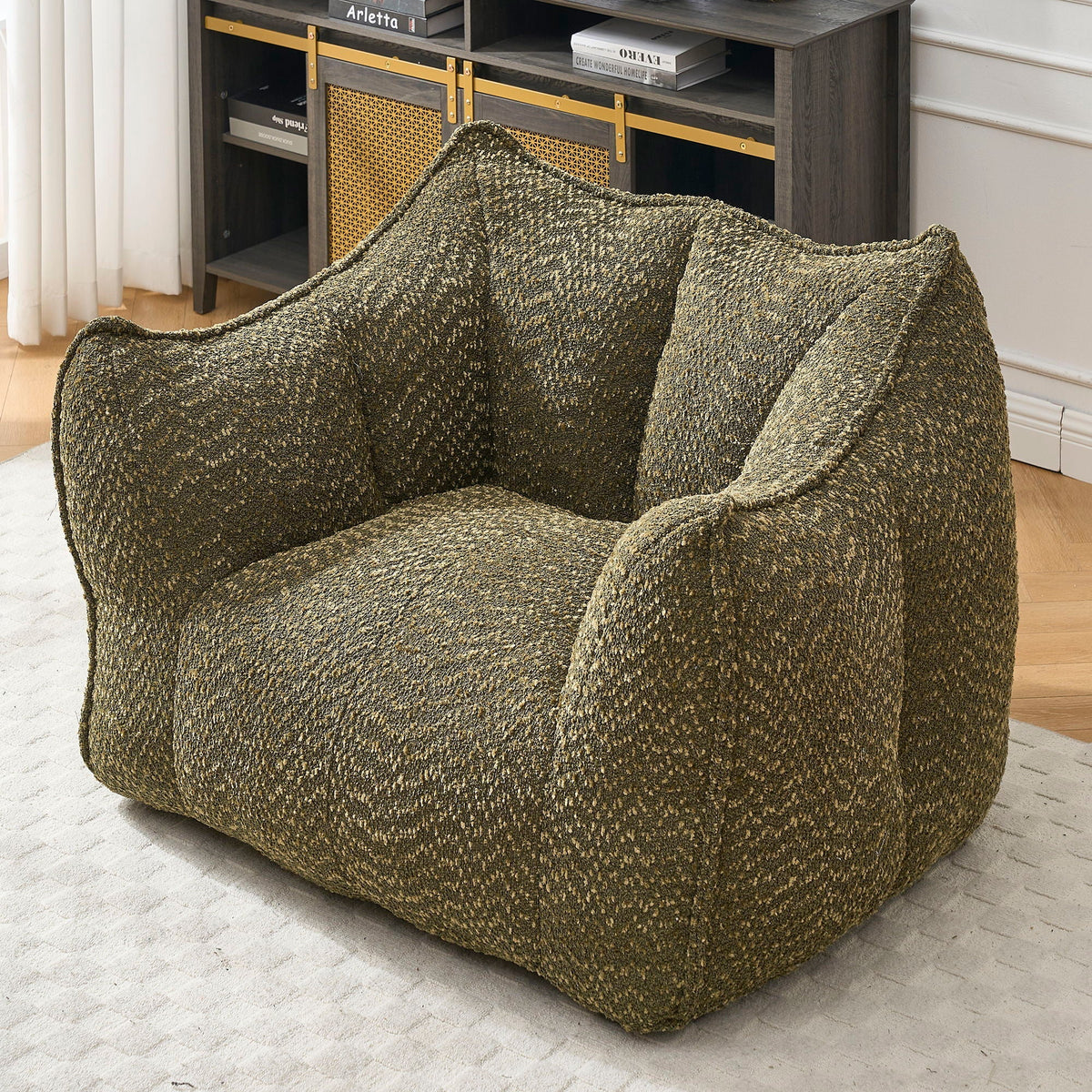 Chenille Arm Chair with Highly Resilient Foam - Multiple Colors, photo 24 of 24
