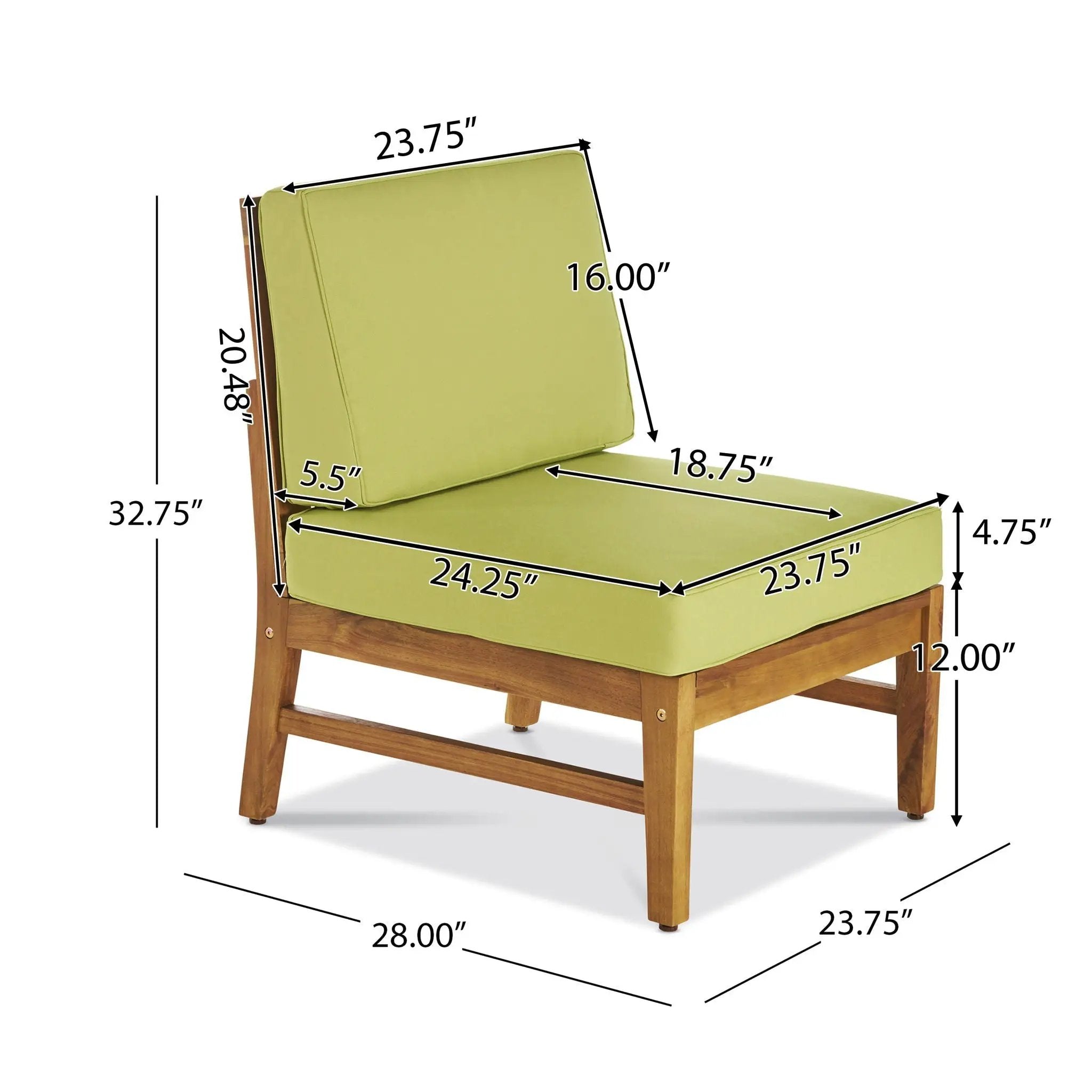 Perla Armless Chair by HouseOfZazla