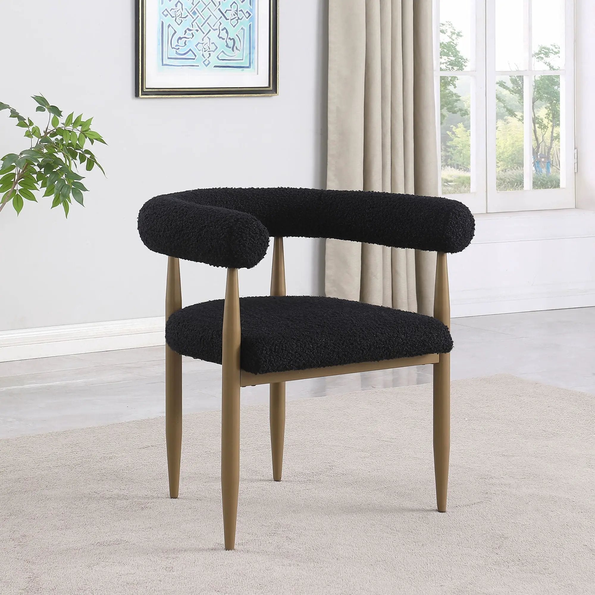 Crofton - Upholstered Dining Arm Chair (Set of 2) - Black by HouseOfZazla