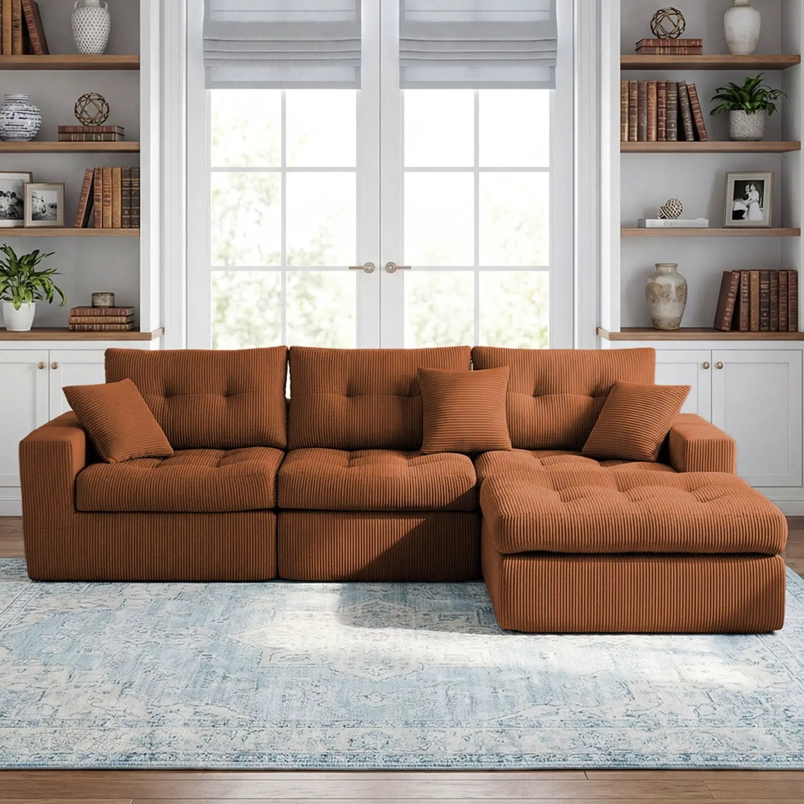 Corner Chaise L-Shaped Sectional Sofa Bed by Unique Piece Furniture