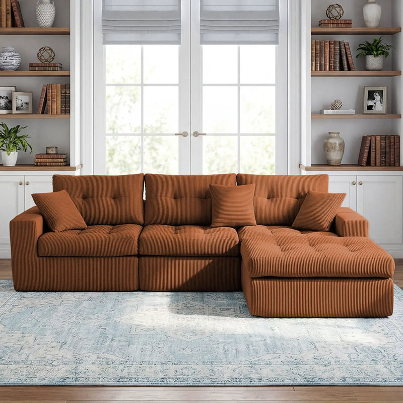 Corner Chaise L-Shaped Sectional Sofa Bed by HouseOfZazla