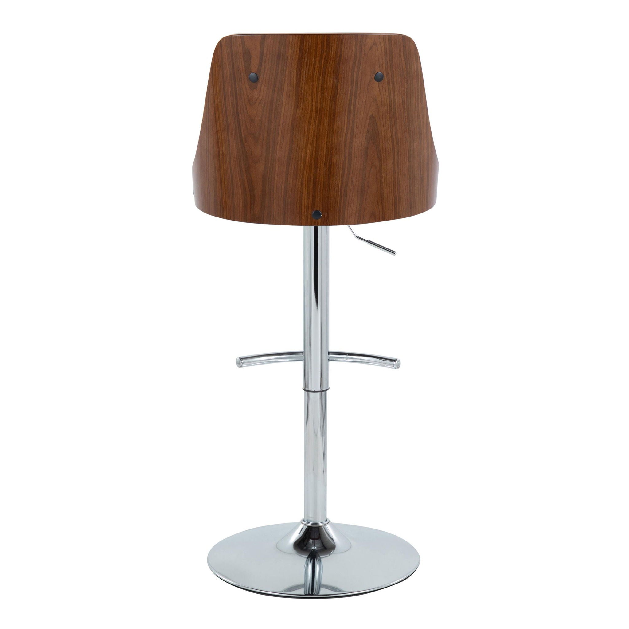 Gianna - Mid Century Modern Adjustable Barstool With Swivel With Rounded T Footrest (Set of 2) by Unique Piece Furniture