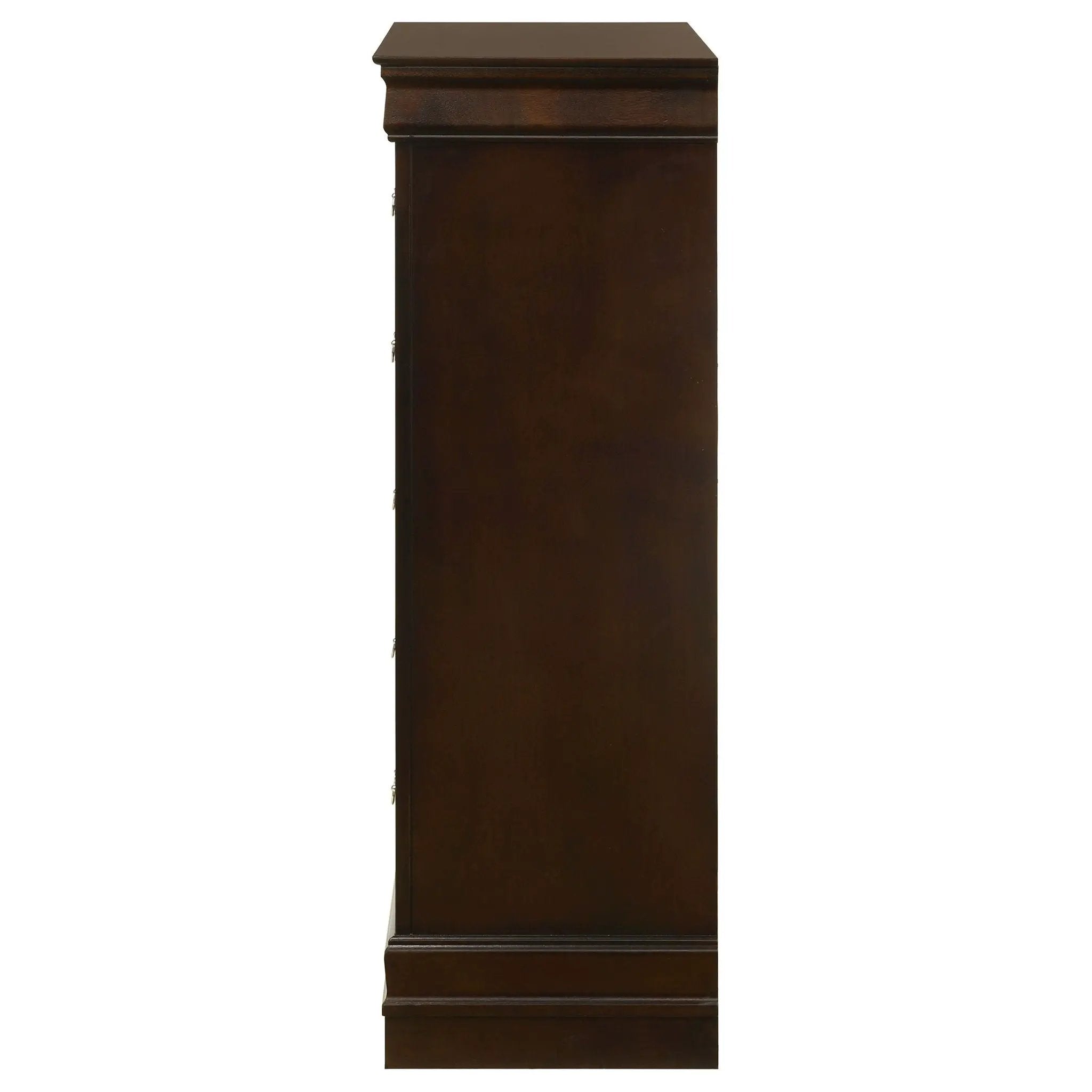 Louis Philippe 5-drawer Bedroom Chest Cappuccino by Unique Piece Furniture