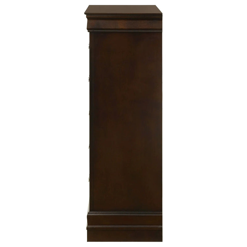 Louis Philippe 5-drawer Bedroom Chest Cappuccino by Unique Piece Furniture