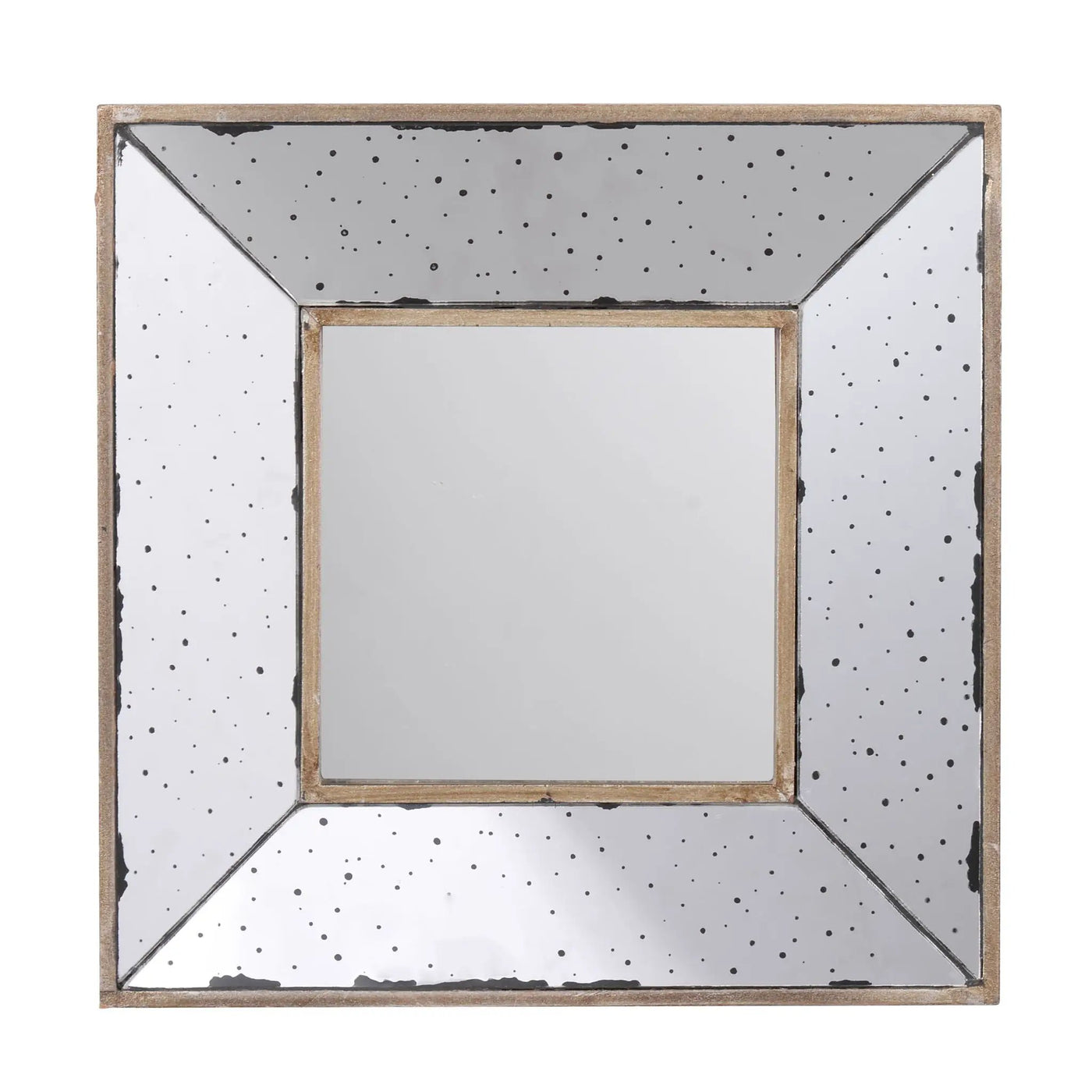 Distressed Accent Mirror, Traditional Style Framed Wall Mirror For Living Room by Unique Piece Furniture
