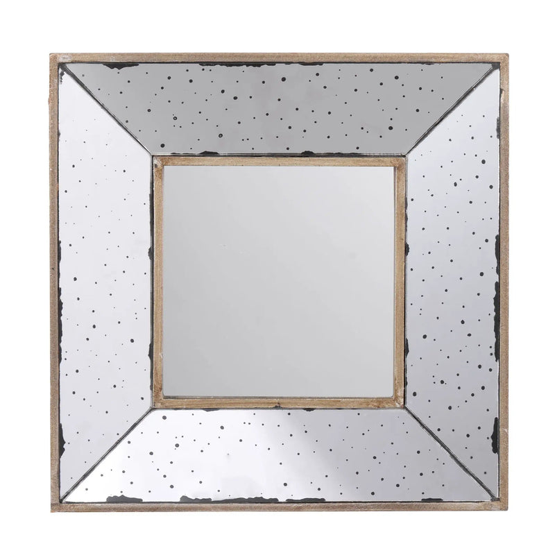 Distressed Accent Mirror, Traditional Style Framed Wall Mirror For Living Room by HouseOfZazla