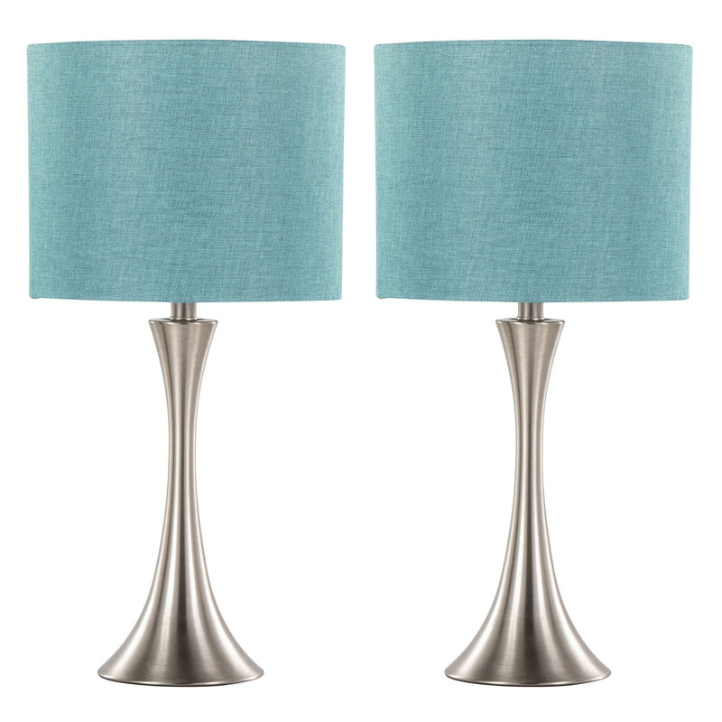 Lenuxe - Contemporary Semi Gloss Table Lamp (Set of 2) by HouseOfZazla