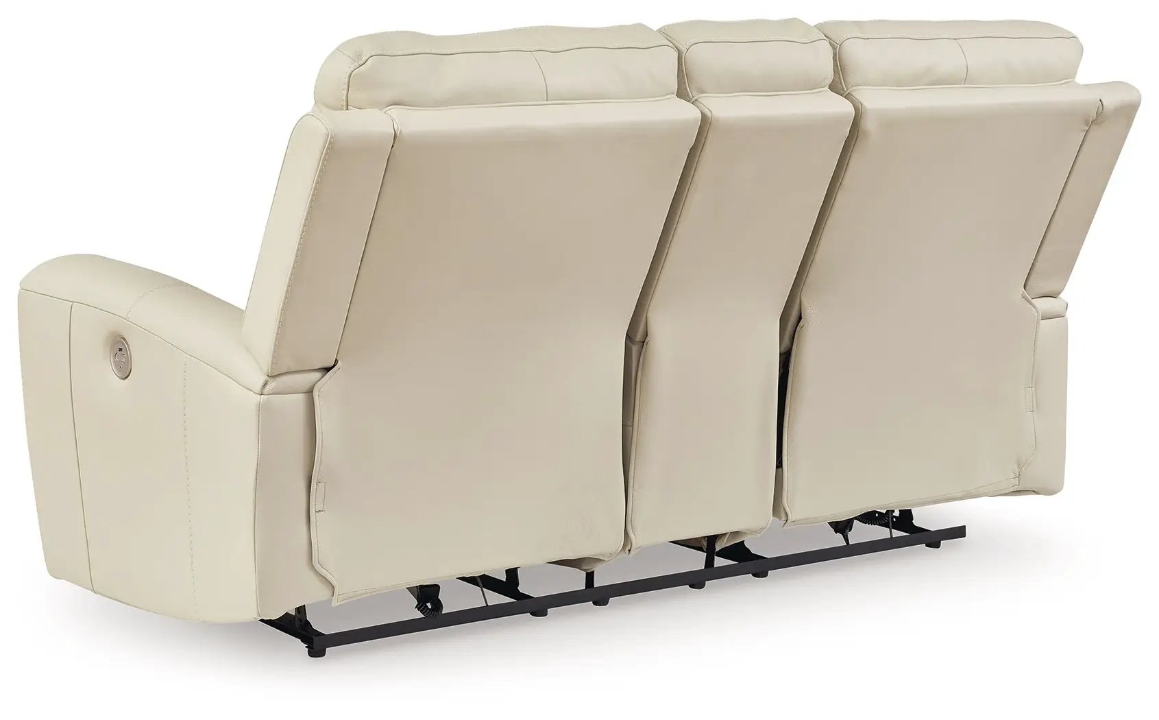 Dahlmoore - Dbl Power Reclining Loveseat With Console - Almond by Unique Piece Furniture